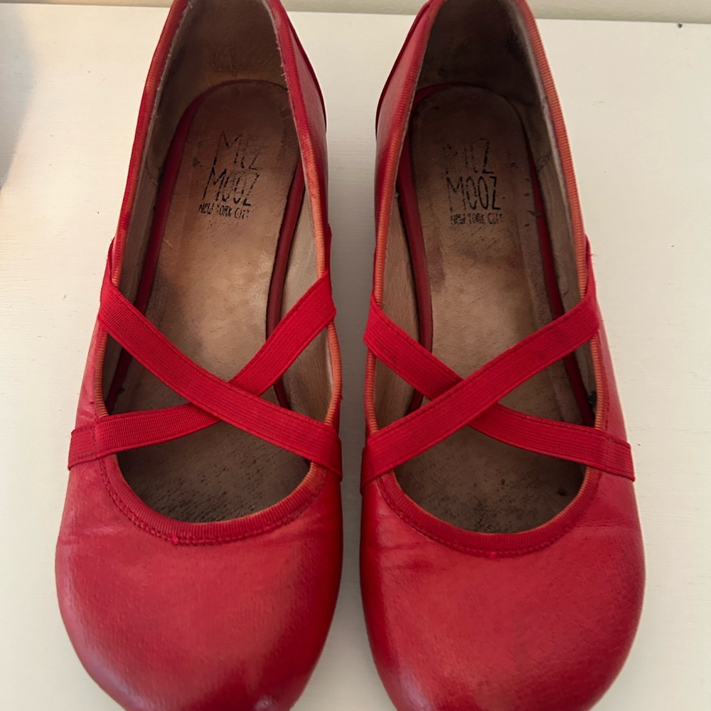 Miz mooz red ballet/Mary Jane style shoes